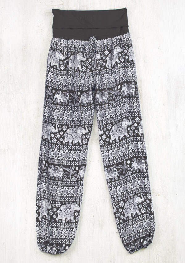 Black elephant yoga trousers