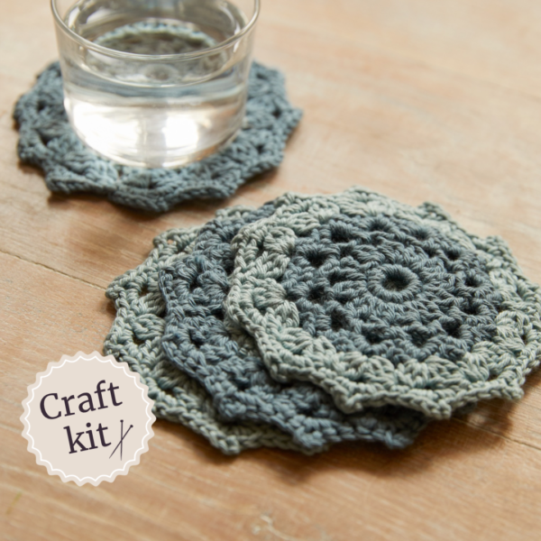 mandala crochet coasters craft kit wildwood cornwall