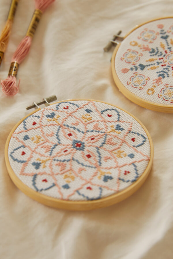 mandala cross stitch DIY kit Wildwood Cornwall