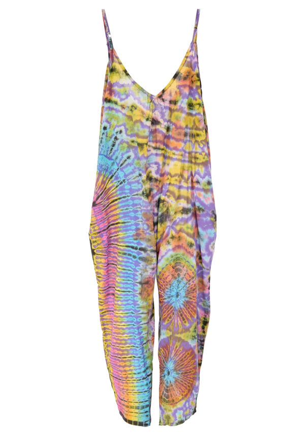 Tie dye jumpsuit Wildwood Cornwall fair trade