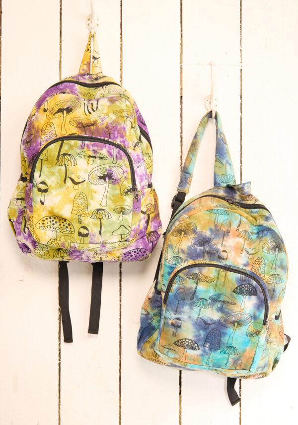 Tie dye mushroom backpack Wildwood Cornwall