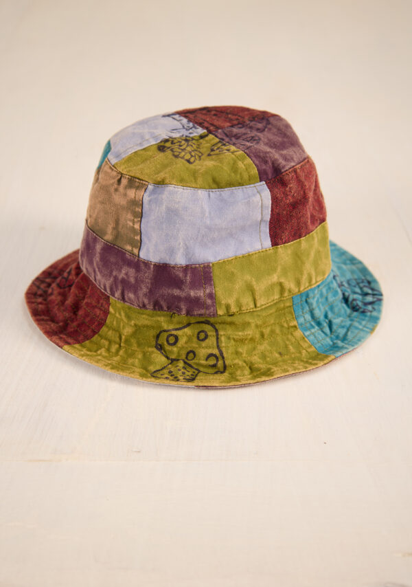 mushroom patchwork bucket hat wildwood cornwall