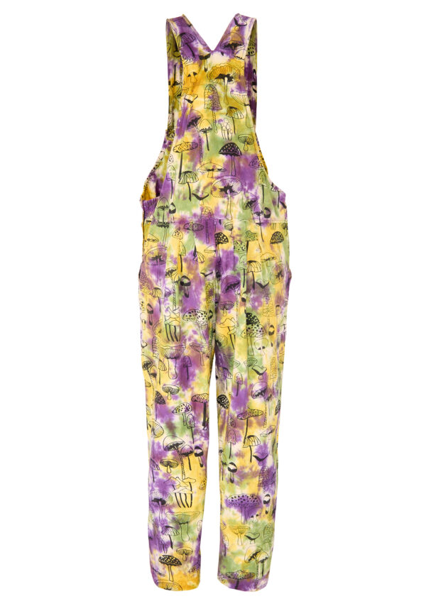 tie dye mushroom dungarees ethical Wildwood Cornwall