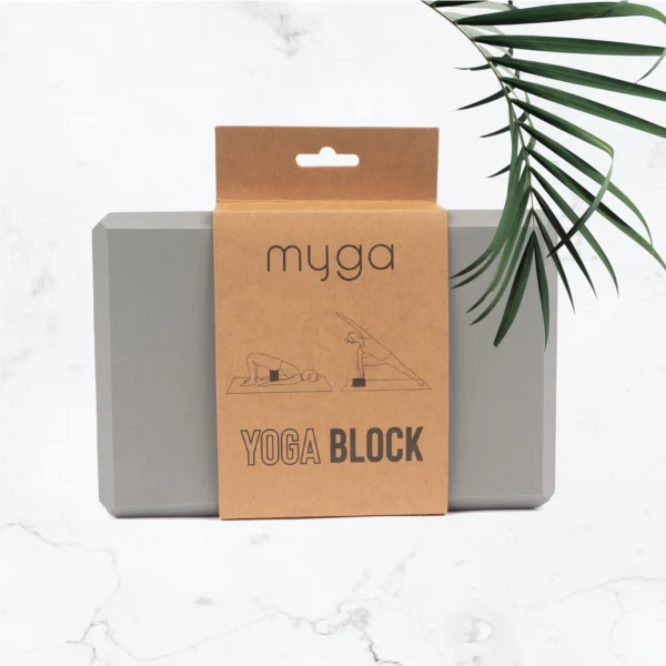 Grey foam yoga block Myga Wildwood Cornwall