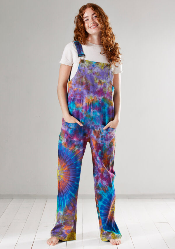 Tie dye dungarees Wildwood cornwall