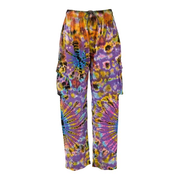 tie dye cargo trousers wildwood Cornwall