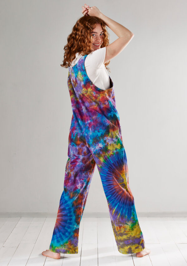 tie dye cotton fair trade dungarees Wildwood Cornwall