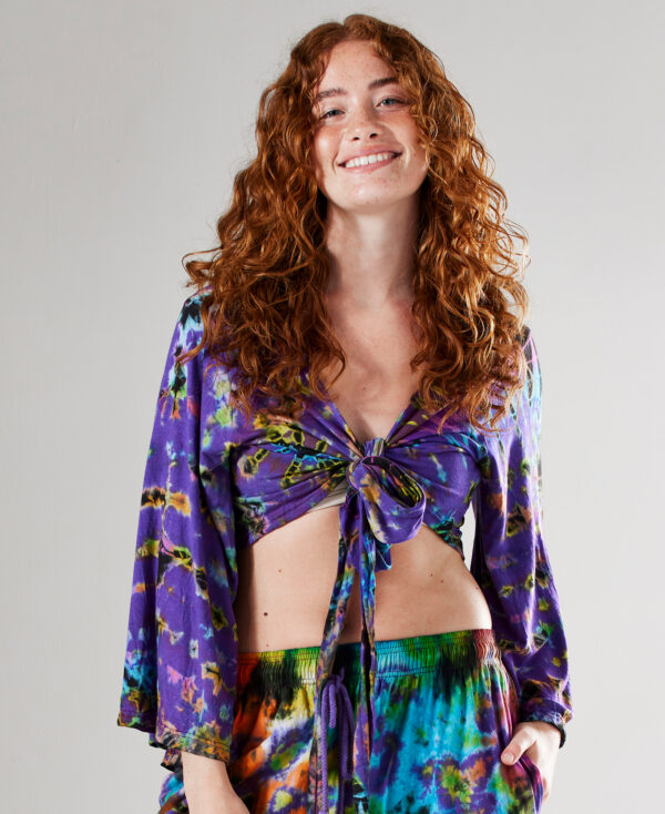 tie dye wrap top Wildwood Cornwall