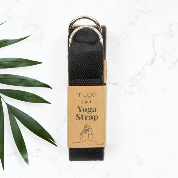 Black yoga strap Wildwood cornwall myga