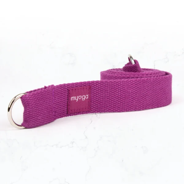 plum purple yoga strap myga wildwood cornwall