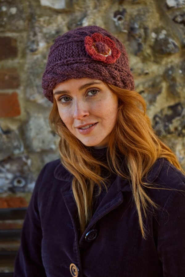 Pachamama sorrento beanie hat plum wildwood