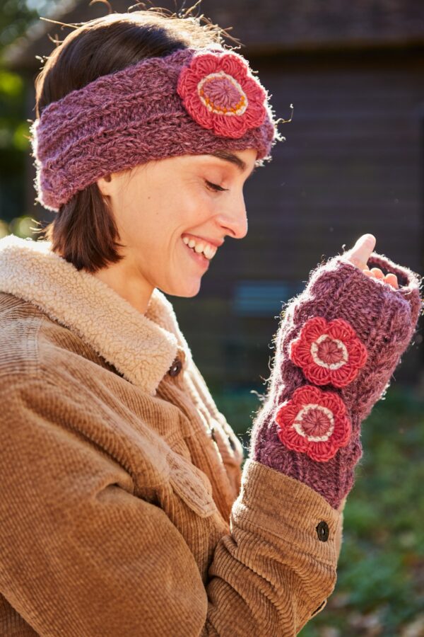 Pachamama sorrento headband and handwarmers wildwood cornwall