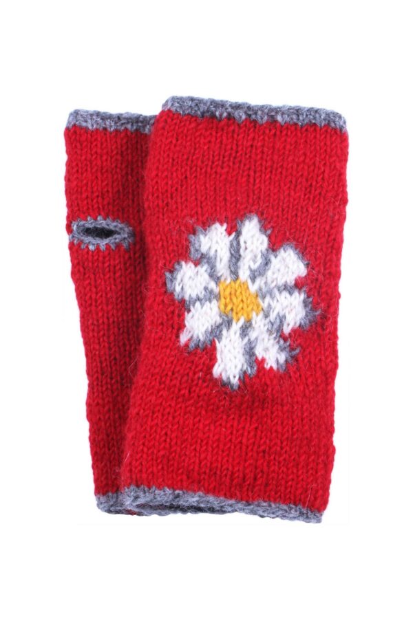 Pachamama vintage daisy handwarmers in red Wildwood cornwall