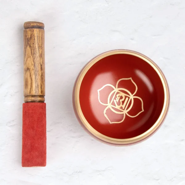 Root chakra red singing bowl Wildwood Cornwall