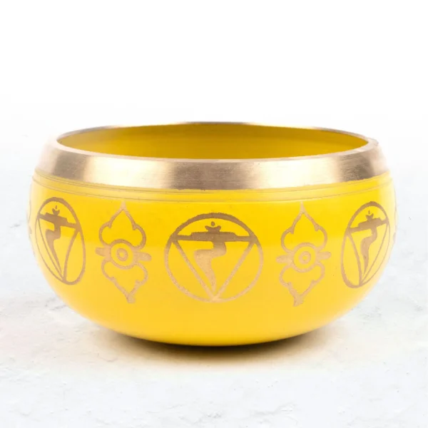 Yellow solar plexus singing sound bowl chakra myga wildwood cornwall