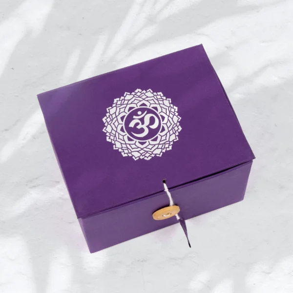 purple chakra singing bowl gift box