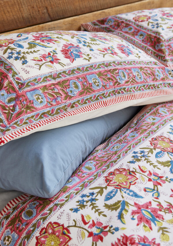 Fair trade block print Indian style duvet set Wildwood cornwall