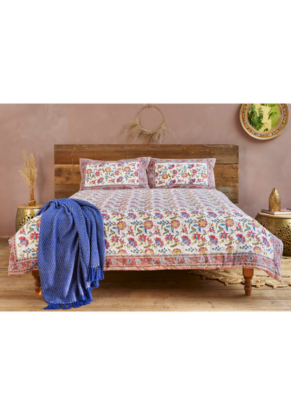 Indian block print duvet cover set Wildwood cornwall