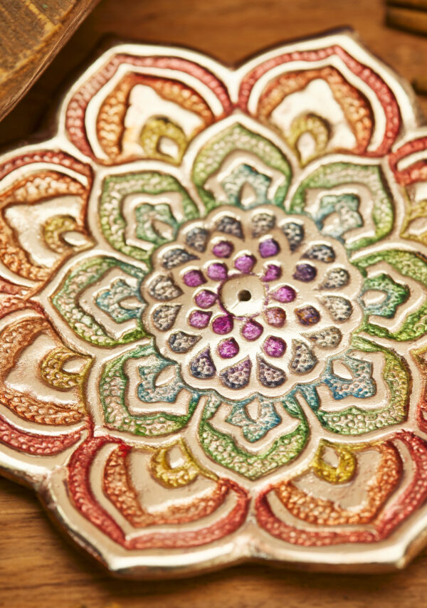 Rainbow mandala incence holder Wildwood cornwall