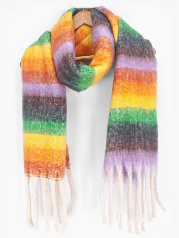 Rainbow oversized soft scarf wildwood cornwall