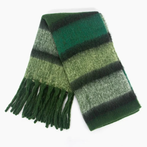 Soft green oversized fluffy scarf Wildwood cornwall