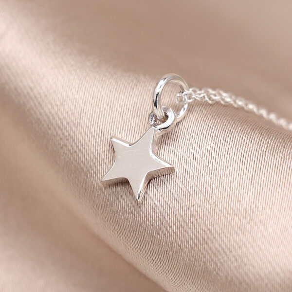 Sterling silver little star necklace wildwood cornwall