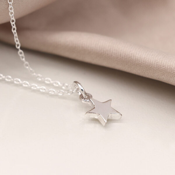 Sterling silver silver small star necklace wildwood cornwall