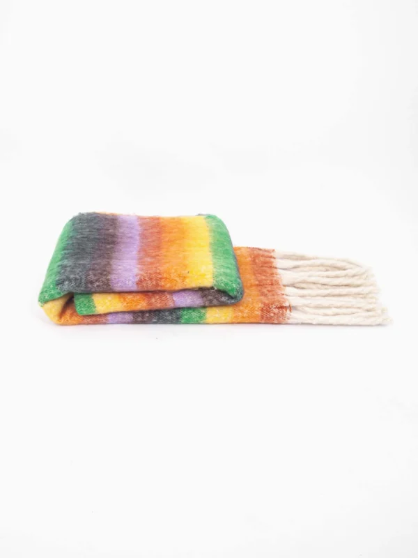 rainbow stripe chunky soft scarf wildwood cornwall