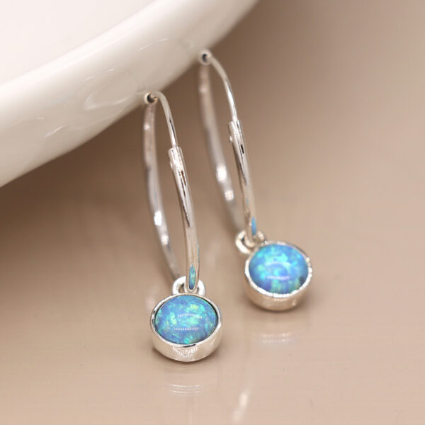 sterling silver opal drop earrings wildwood cornwall