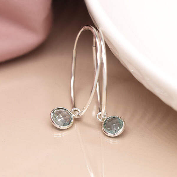 sterling silver topaz hoop earrings wildwood cornwall