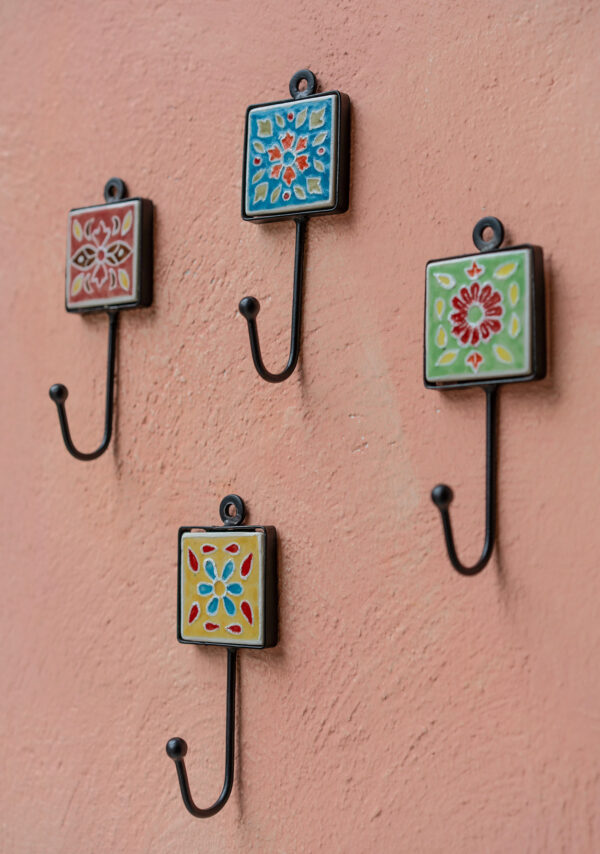 Ceramic square tile wall hook sustainable wildwood cornwall