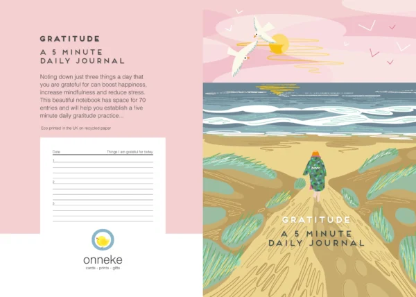 Gratitude journal coastal mindfulness swimmer wildwood cornwall